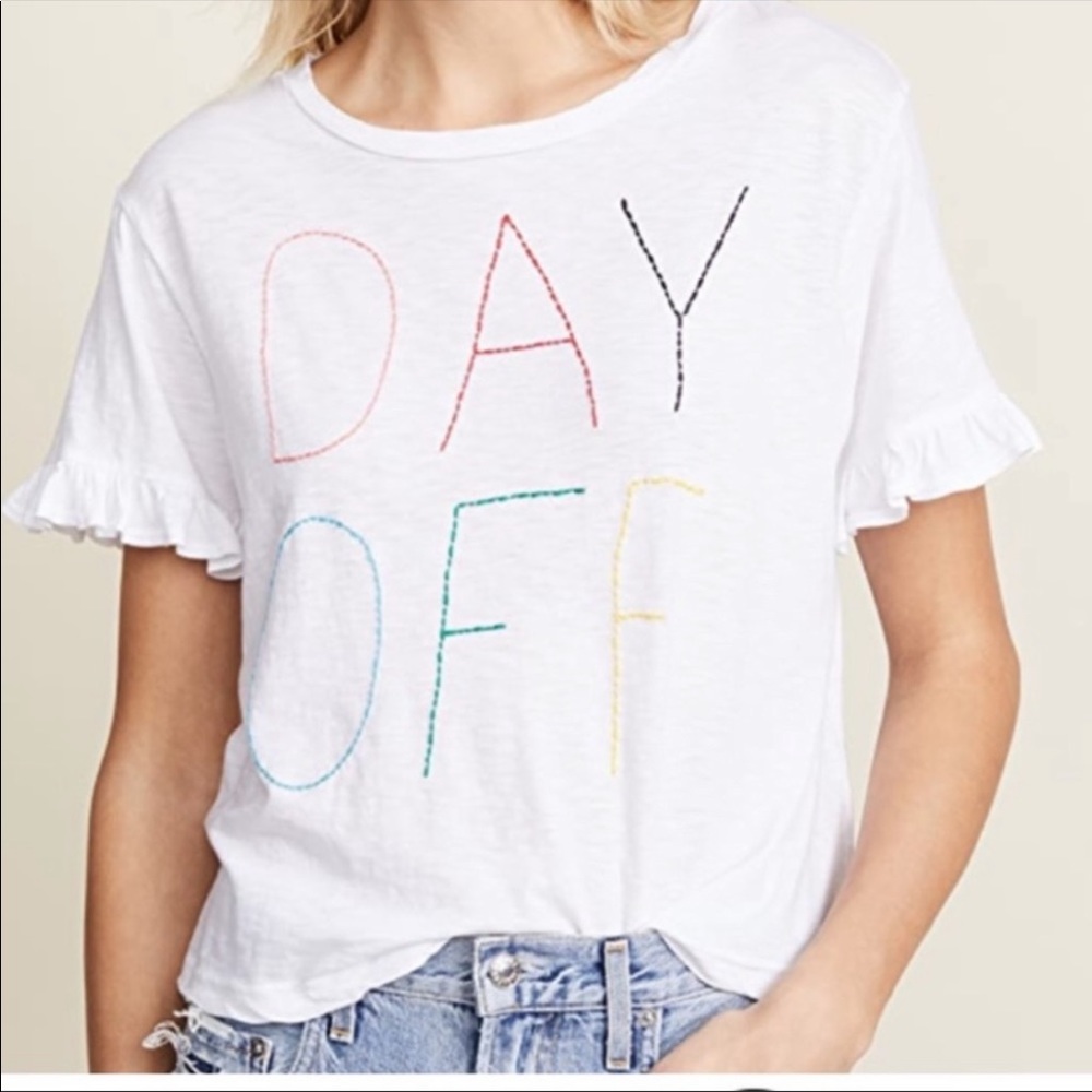 Anthro Sundry “Day Off” Graphic Tee Shirt Top